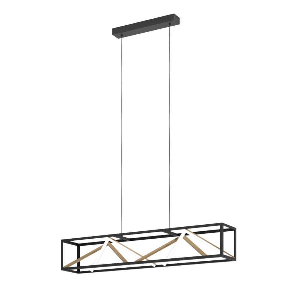 Design hanging lamp Penela black with gold