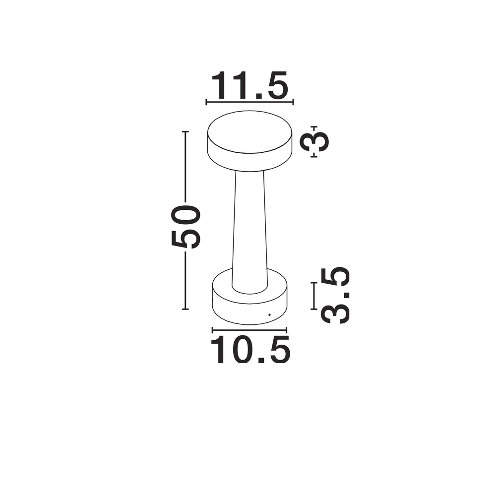 Garden lamp Cram concrete grey 50cm Lyora 5212017454683