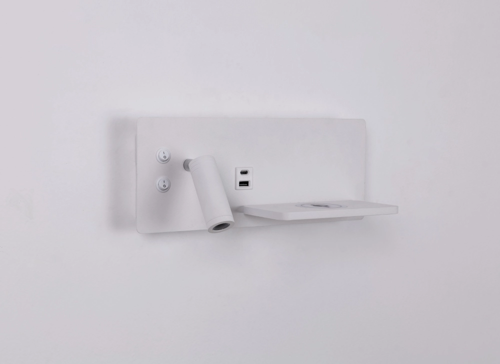 Bedside lamp Charge left white with wireless charger Artdelight 8720701103641