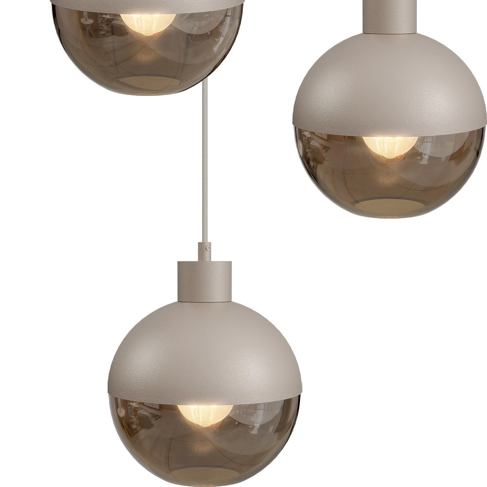 Design pendant lamp Opera 3-light beige terra Ø 35cm Masterlight 8718121424231