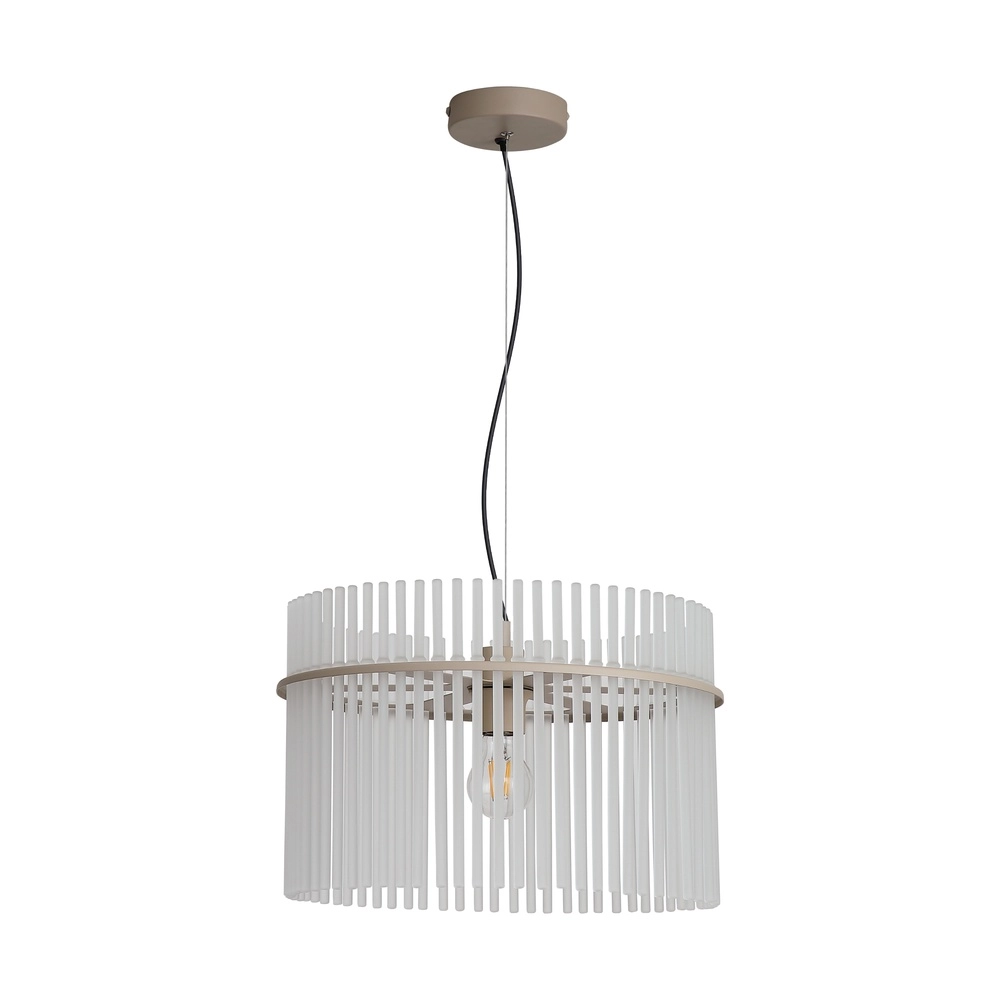 Pendant lamp Swizzle sand brown Ø 40cm