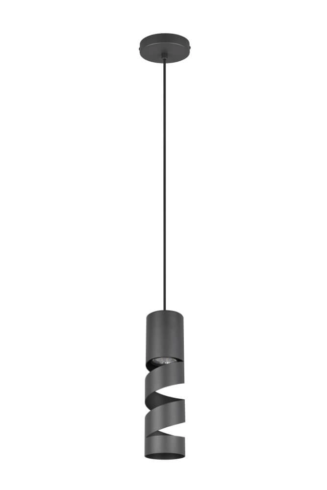 Tube pendant lamp Stream Ø 8cm - black Trio 4017807613964