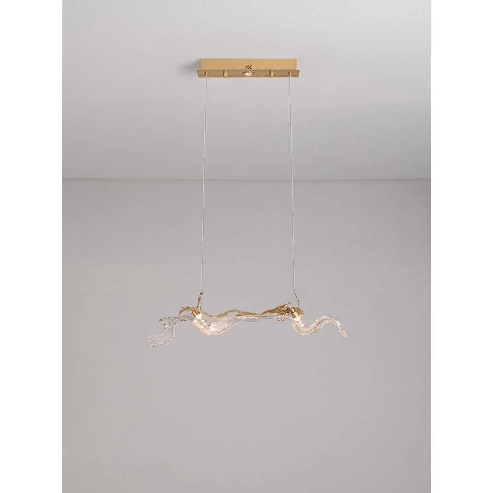 Golden pendant lamp Avesa with clear glass Lyora 5212063500419