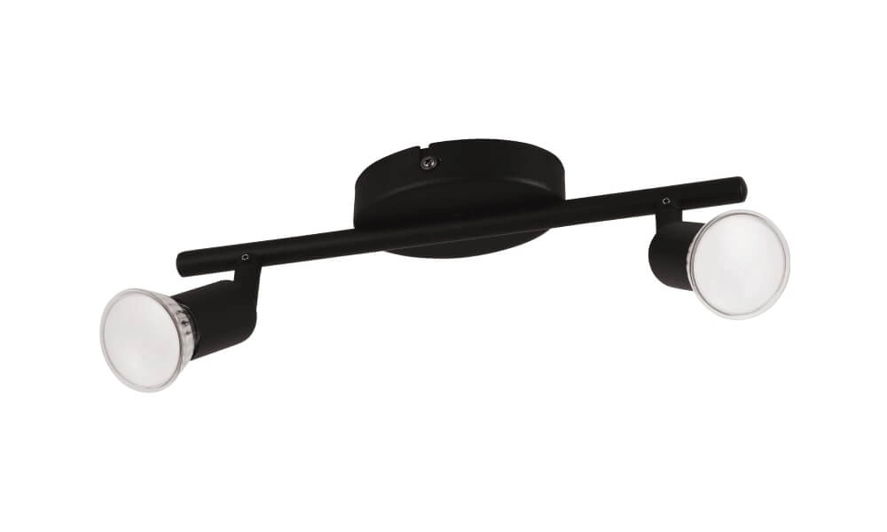 Black surface-mounted spotlight Buzz-Led
