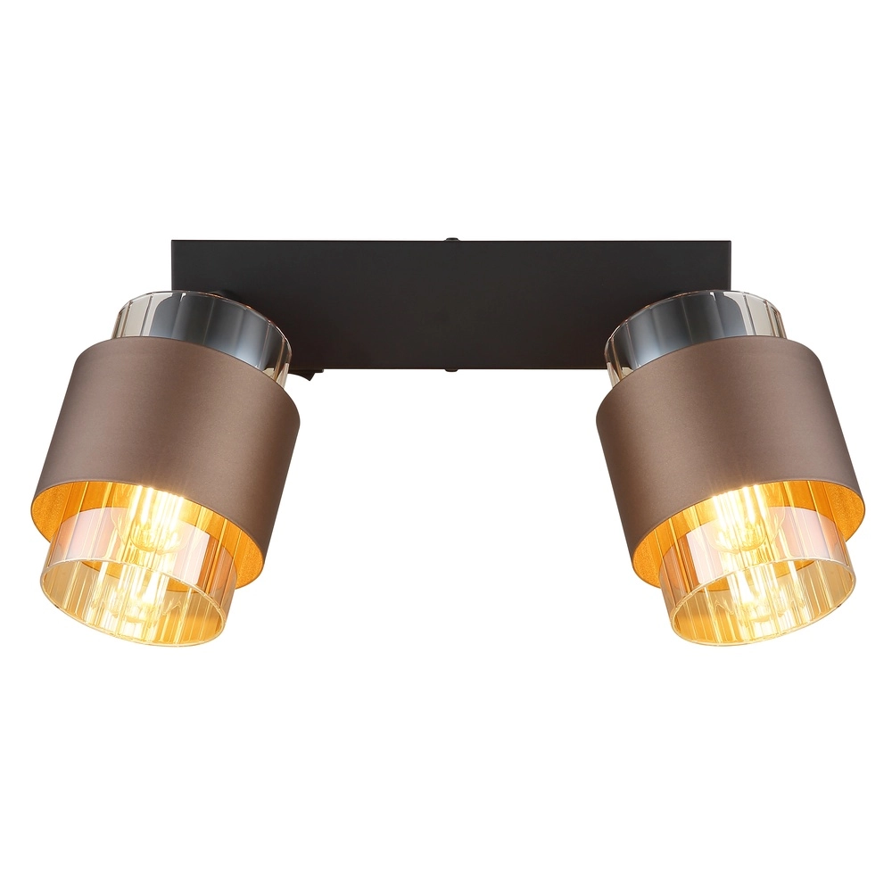 Design ceiling lamp Milley 2-light black Globo 9007371583348