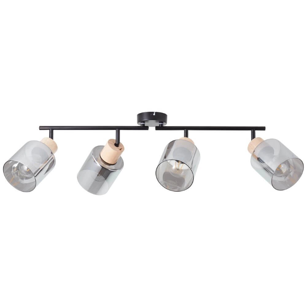 Ceiling light Weald 4-light black Brilliant 4004353413094