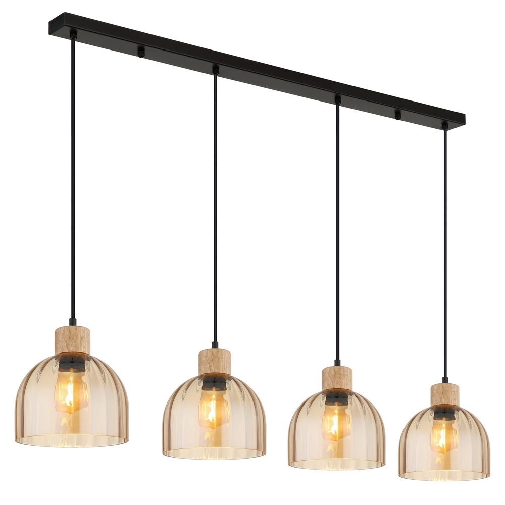 4-light pendant lamp Swanson Black