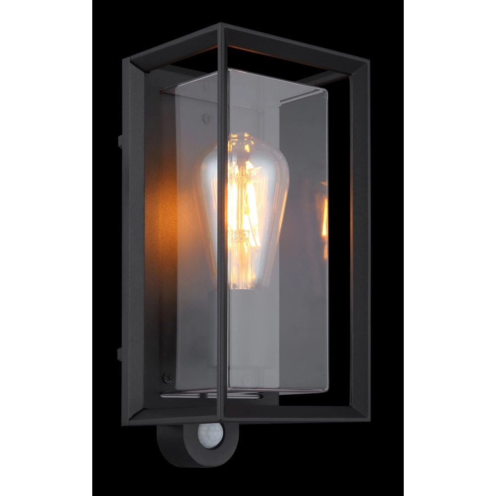 Outdoor wall lamp Logana Black with sensor Globo 9007371468812