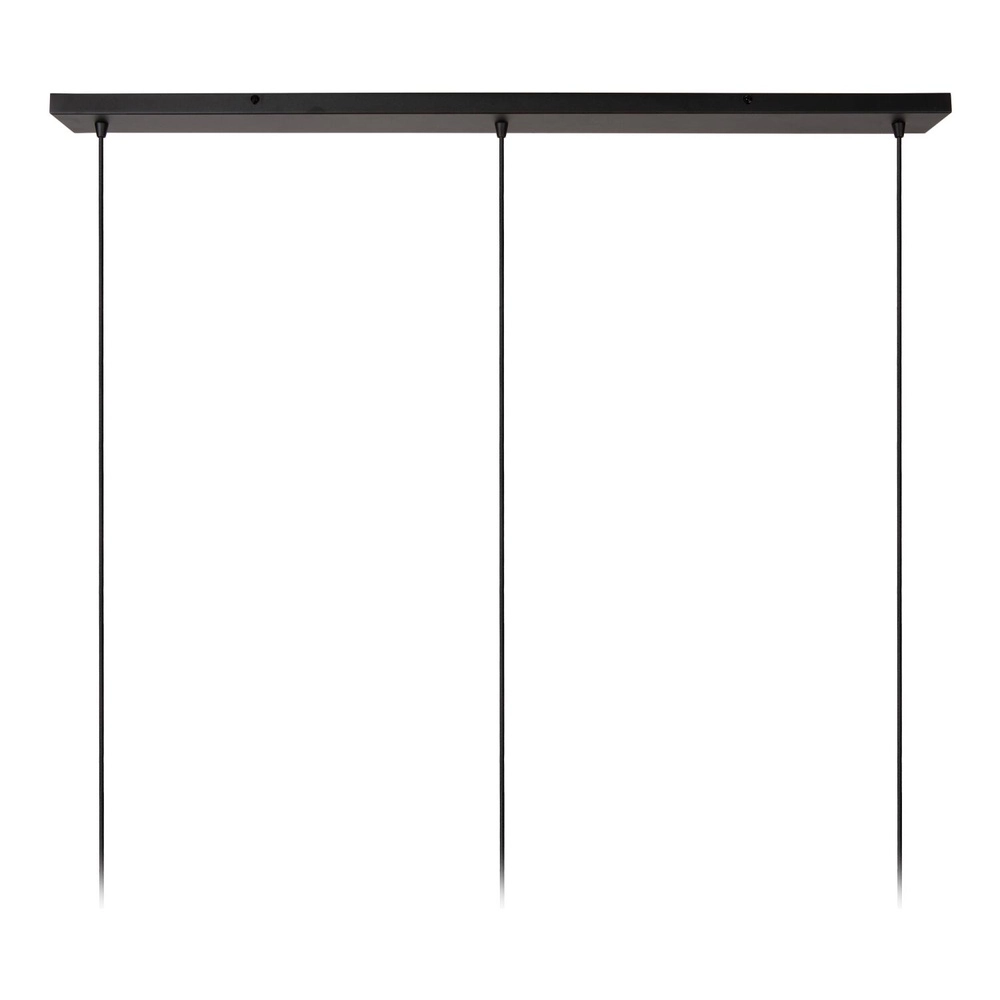 3-light pendant lamp Elysee Design black with opal Lucide 5411212211774
