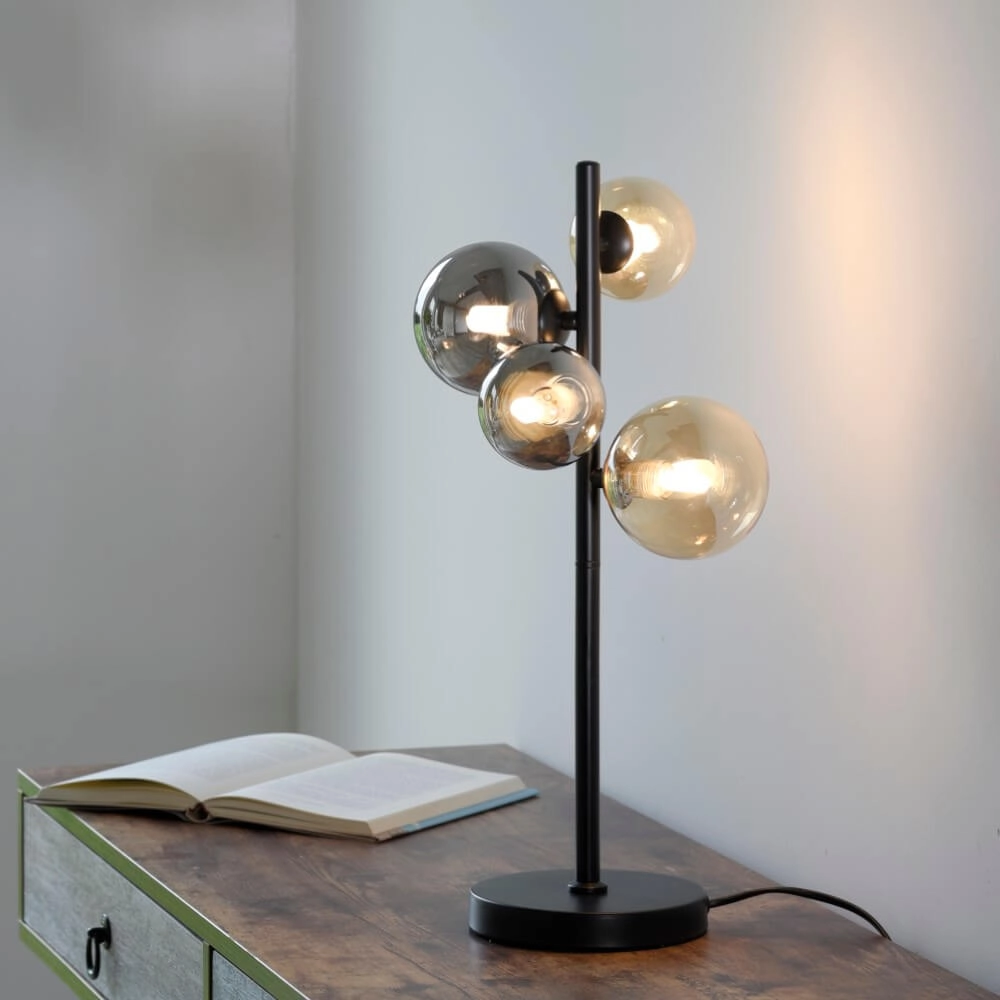 Black table lamp Popsicle design Paul Neuhaus 4012248375525