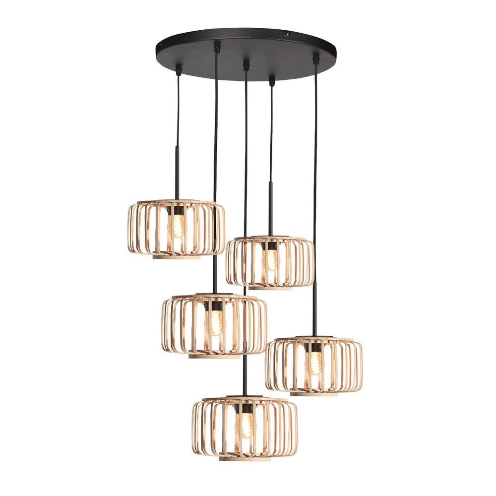 5-light pendant lamp HaloSwap round Ø 50cm Steinhauer 8712746183160