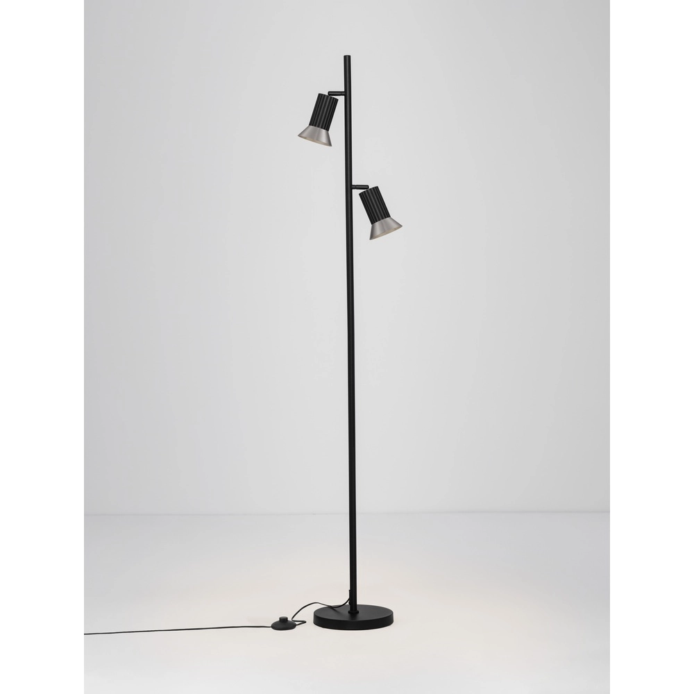 Design floor lamp Luvia black with bronze