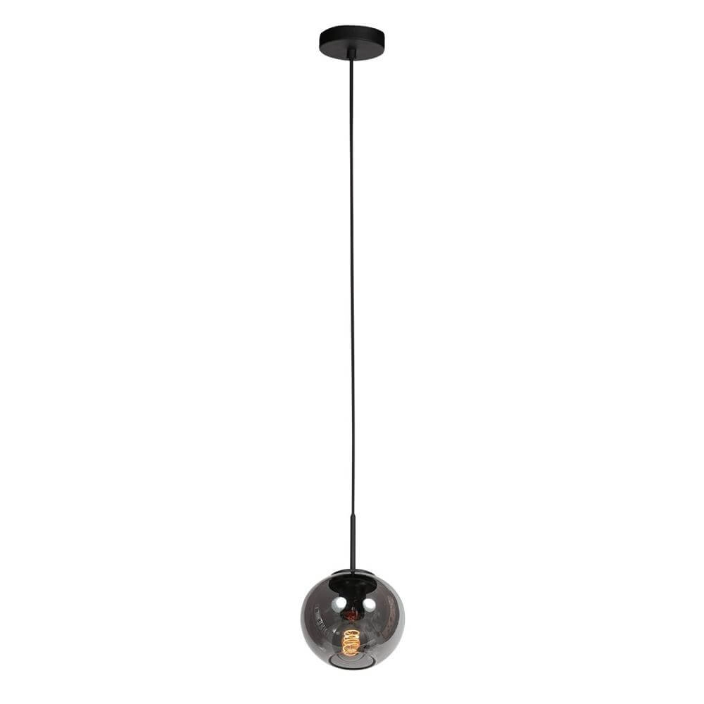 Pendant lamp HaloSwap with 1 ball of smoke glass Ø 15cm Steinhauer 8712746179729