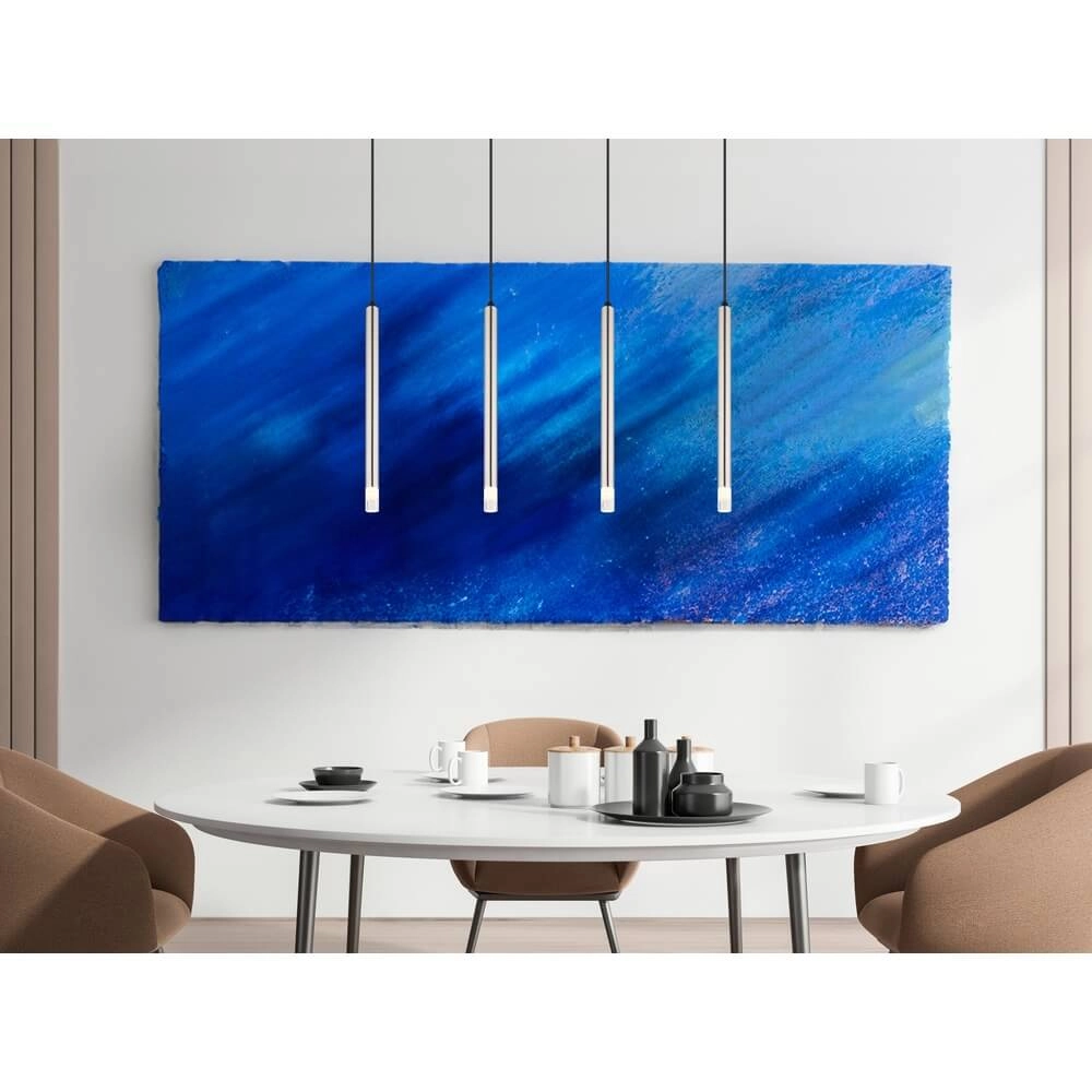 Design pendant lamp Ryan 4-light nickel Globo 9007371487042