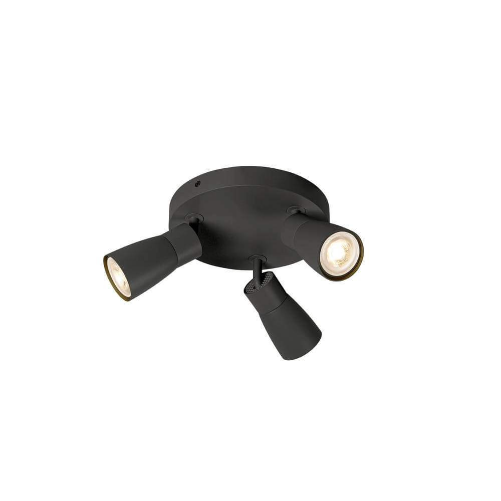 Round spotlight Puri 2.0 Dome black 3-lights