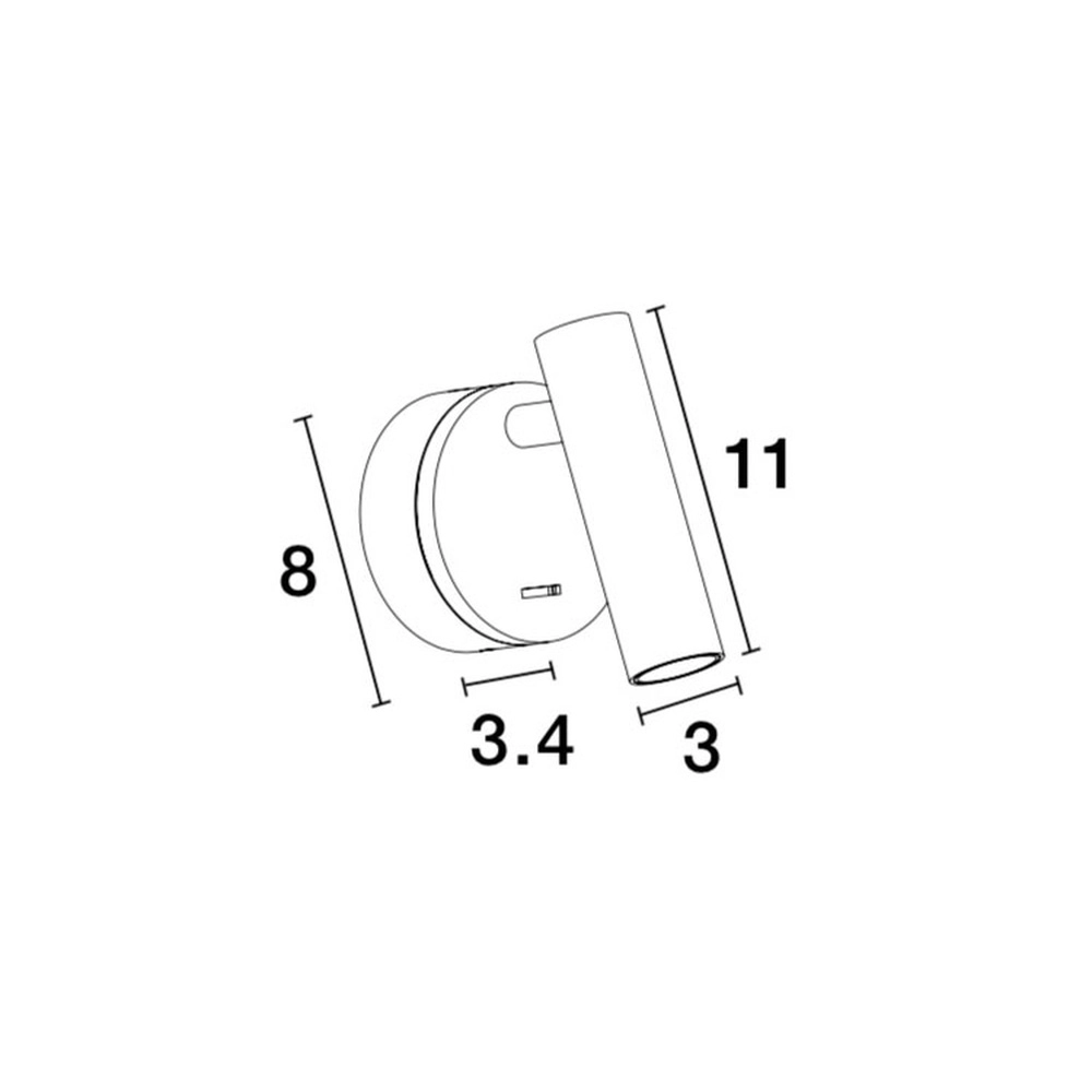Wall spotlight Clip black Lyora 5212017417954