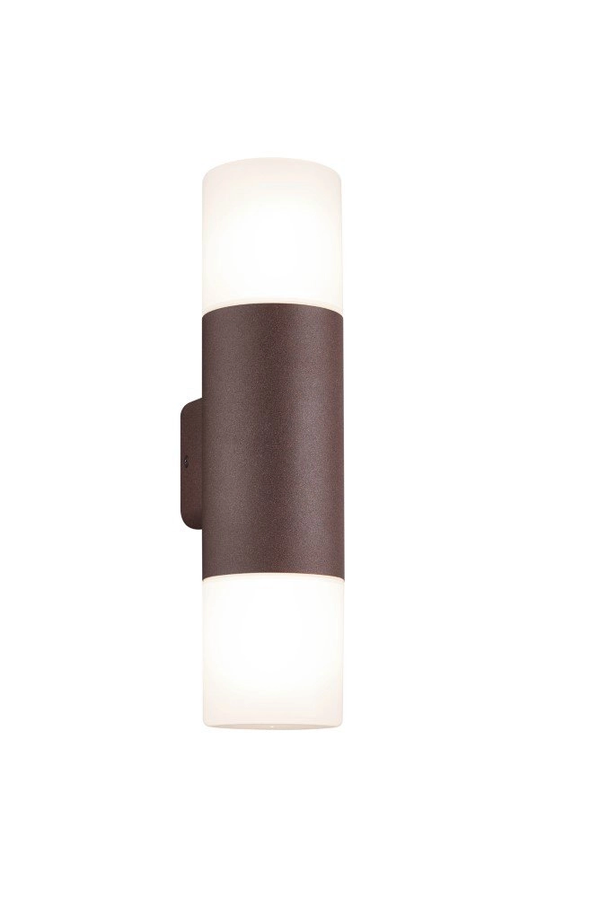 Wall lamp Hoosic 2-light 33cm brown