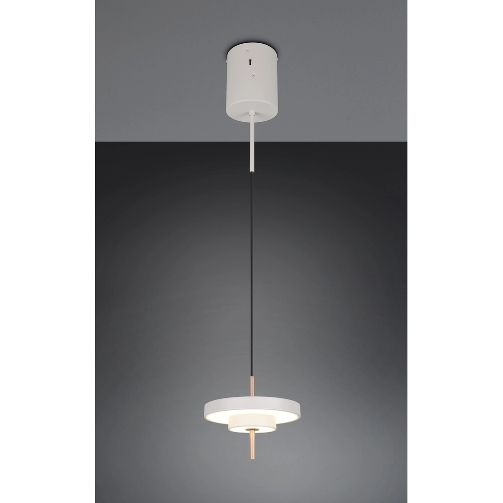 Design pendant lamp Keaton white Ø 20cm Trio 4017807653328