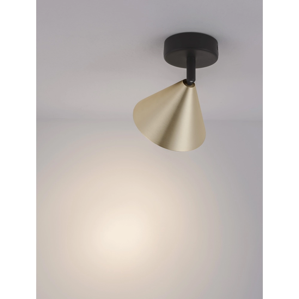 Ceiling lamp Conico black with gold