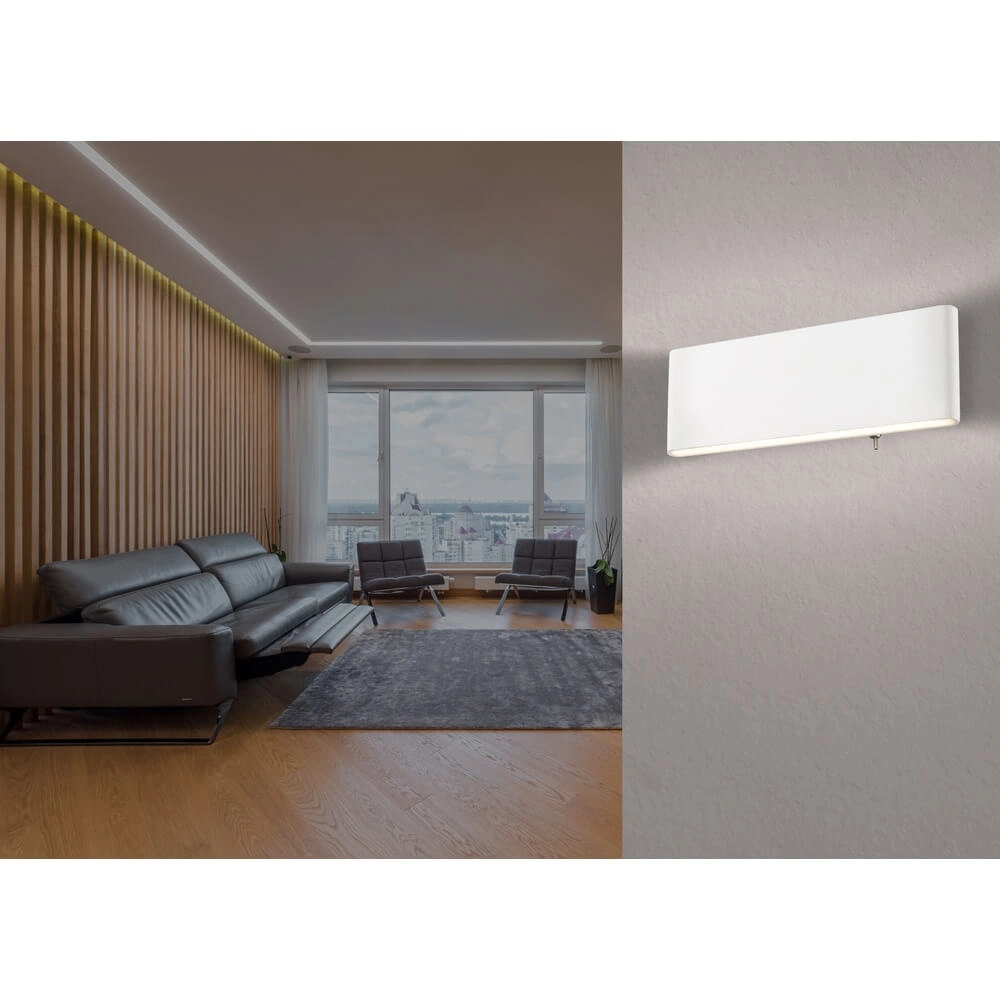 Design wall lamp Siegfried S white with switch Globo 9007371356454