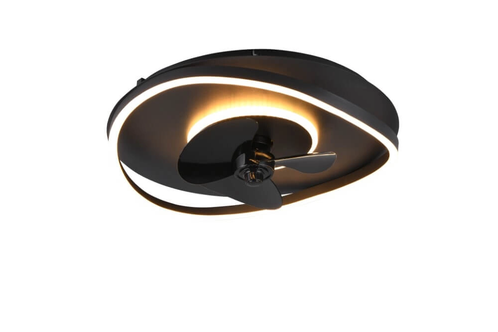 Black LED ceiling fan Sortland