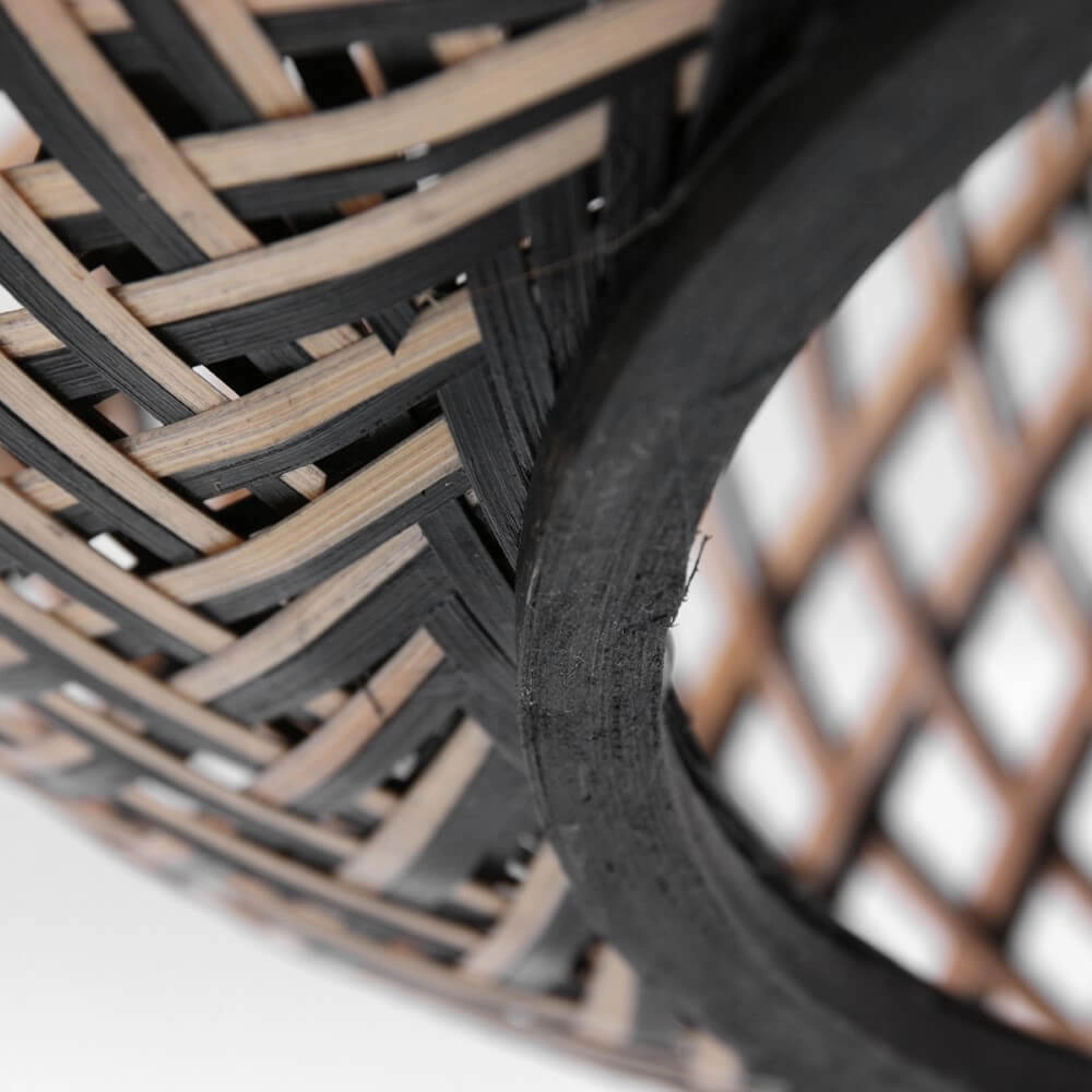 Black bamboo ceiling lamp Maze Ø 40cm Steinhauer 8712746147223