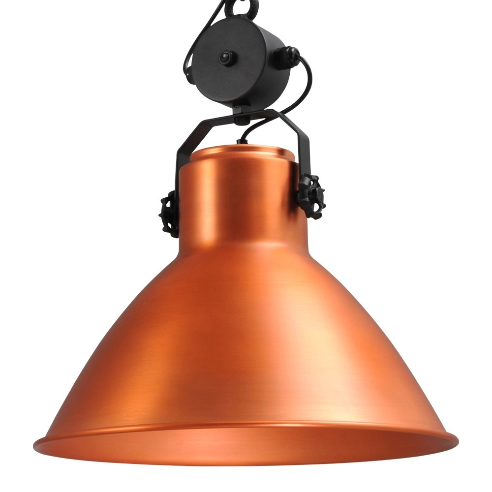 Pendant lamp Industria 44 Bud 44cm red copper with black