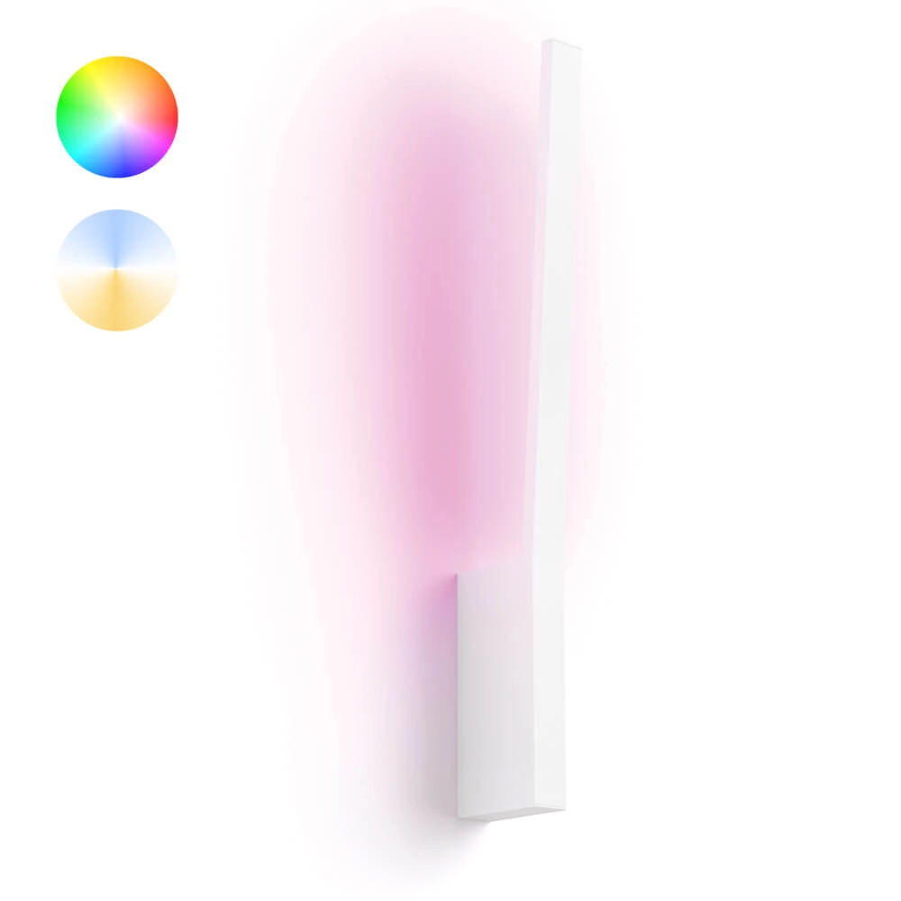 Wall lamp Backlight Hue Liane - White and Color white