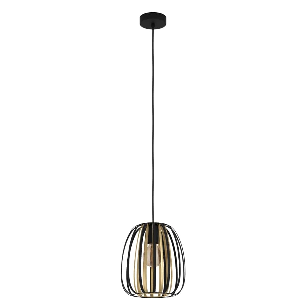 Pendant lamp Ø 25.5cm Encinitos black with gold