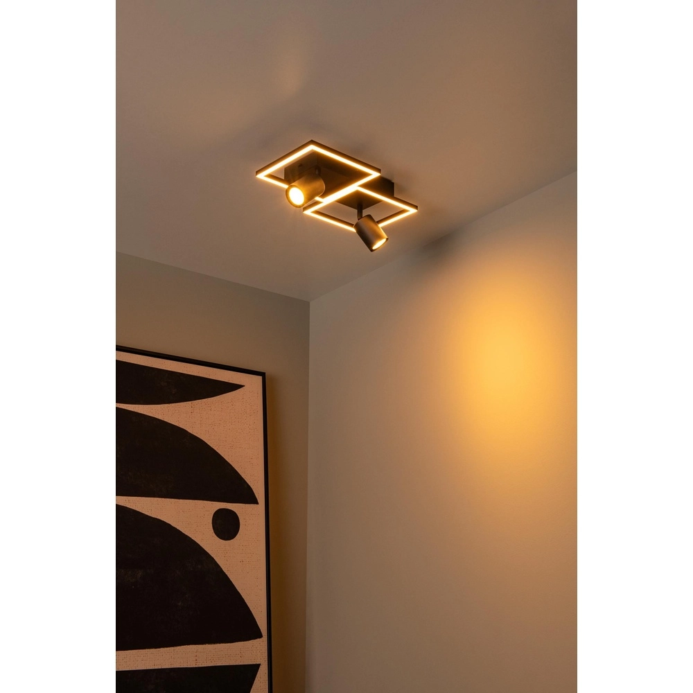 Design ceiling lamp Arianne LED with 2x GU10 black Lucide 5411212530882