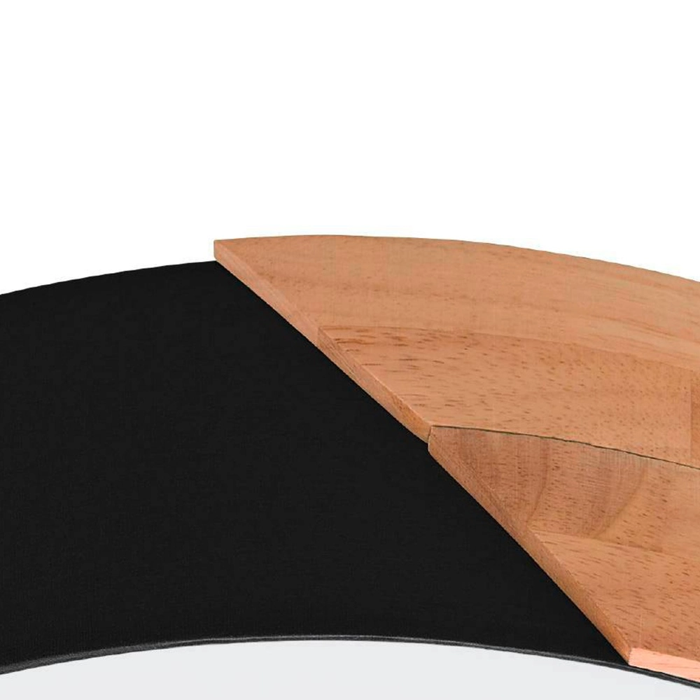 Modern ceiling light Grimaldino black with wood round Eglo 9002759993887