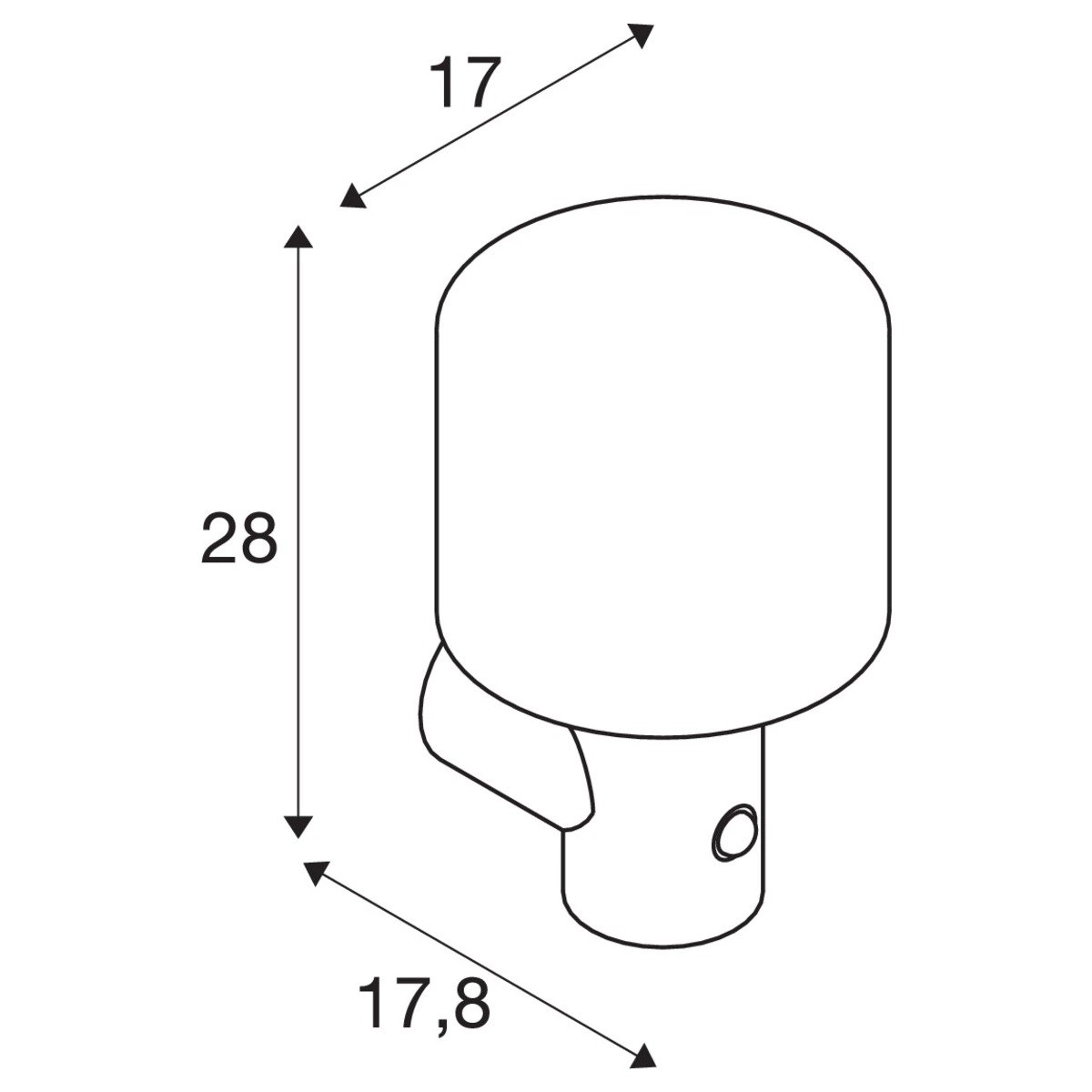 Outdoor lamp Ovalisk with motion sensor SLV 4024163248297