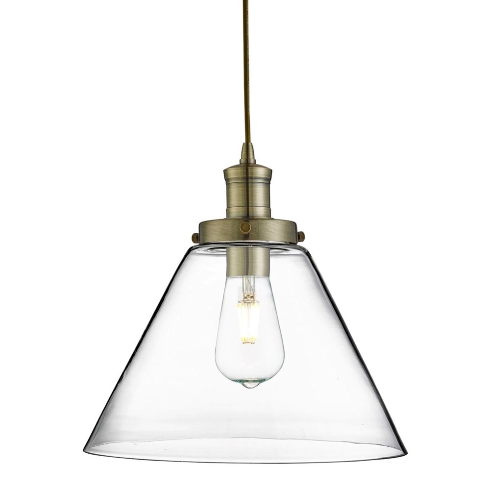 Pendant lamp Pyramid Ø 29cm antique bronze