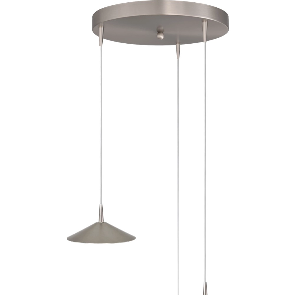 3-light pendant lamp Ceppo nickel Ø 18cm round Masterlight 8718121358666