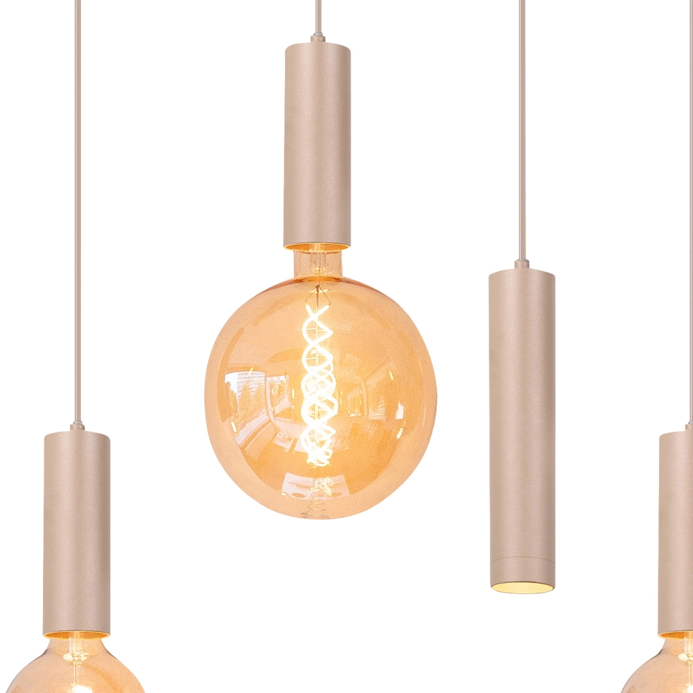 Design pendant lamp Locarno 7-light sand brown Highlight 8718379051265