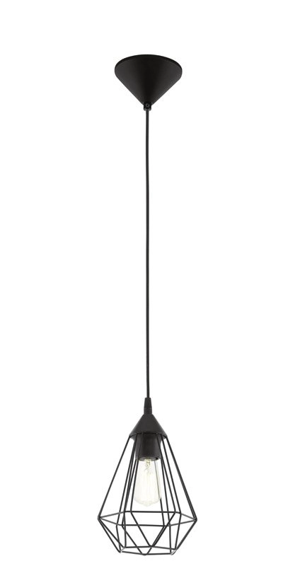 Pendant lamp Tarbes 17cm black Eglo 9002759941871