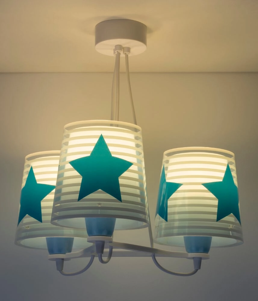 Children's room hanging lamp Light Feeling Star 3-light blue Dalber 8420406001043