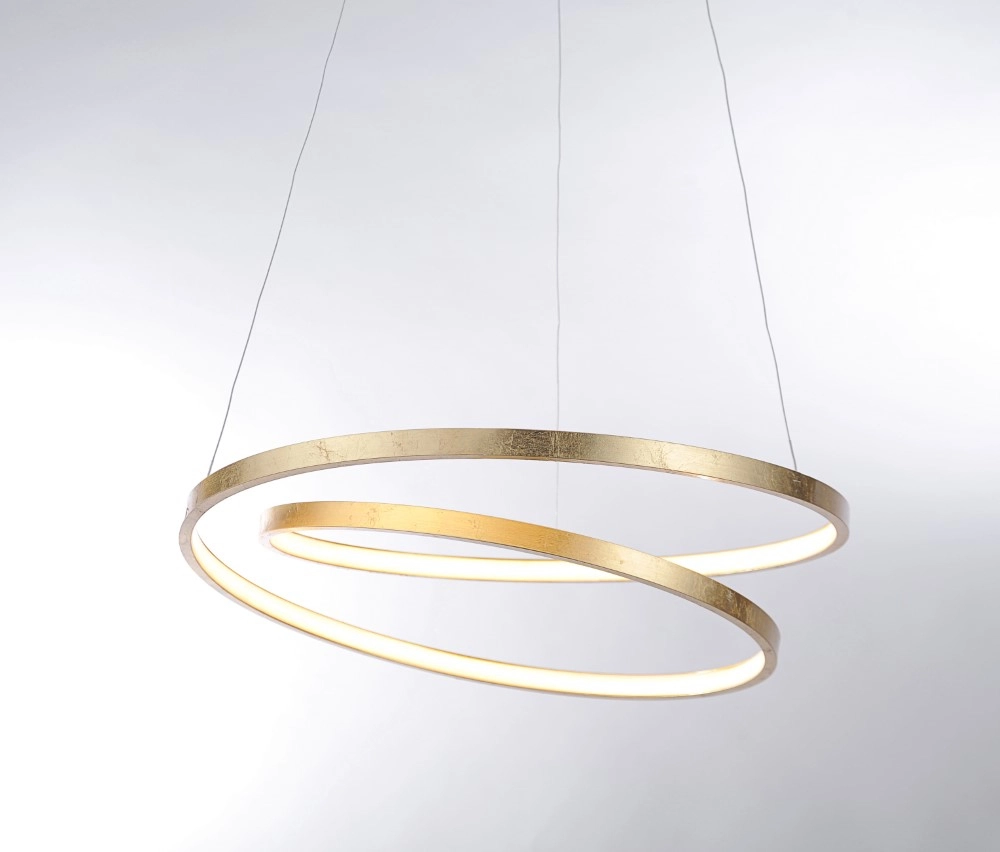 Gold pendant lamp Roman Ø 55cm Paul Neuhaus 4012248305201