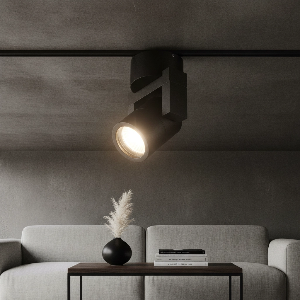 Black surface mounted spot Single