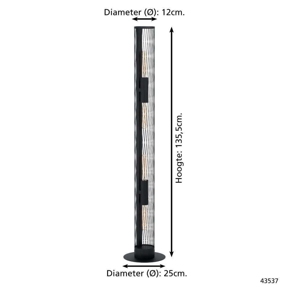 Floor lamp Redcliffe black Eglo 9002759435370