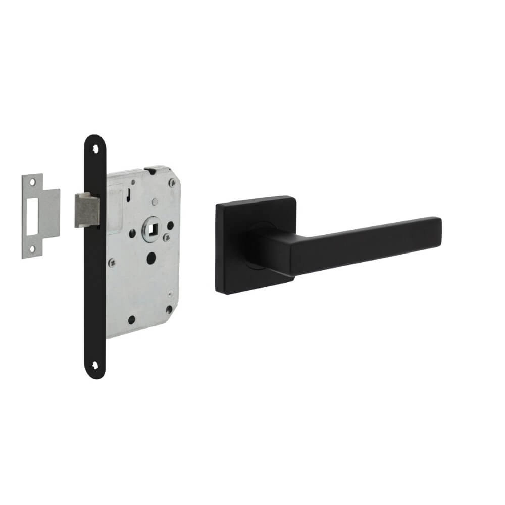 Complete door handle set Hera black