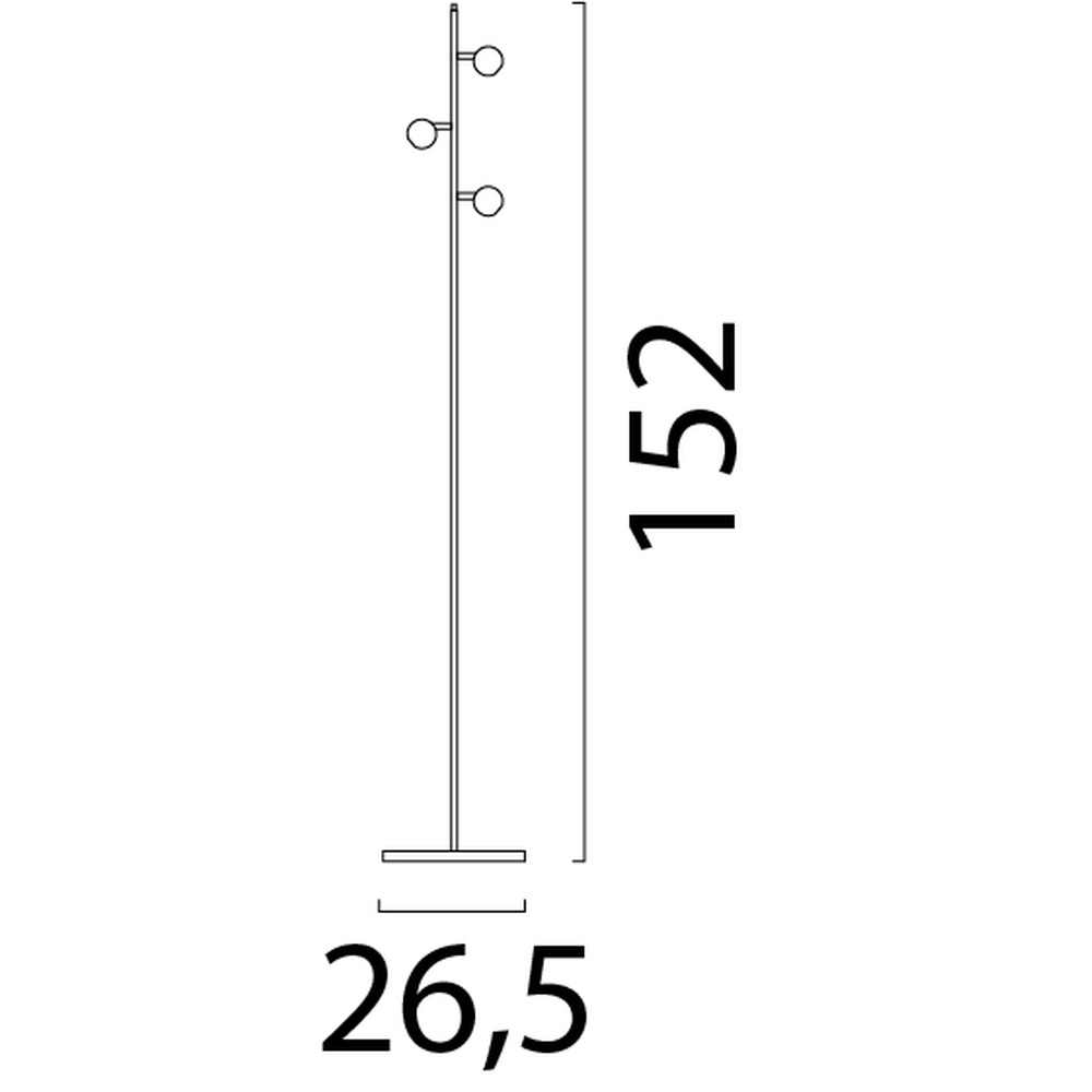 3-light floor lamp Talana Black Masterlight 8718121359274