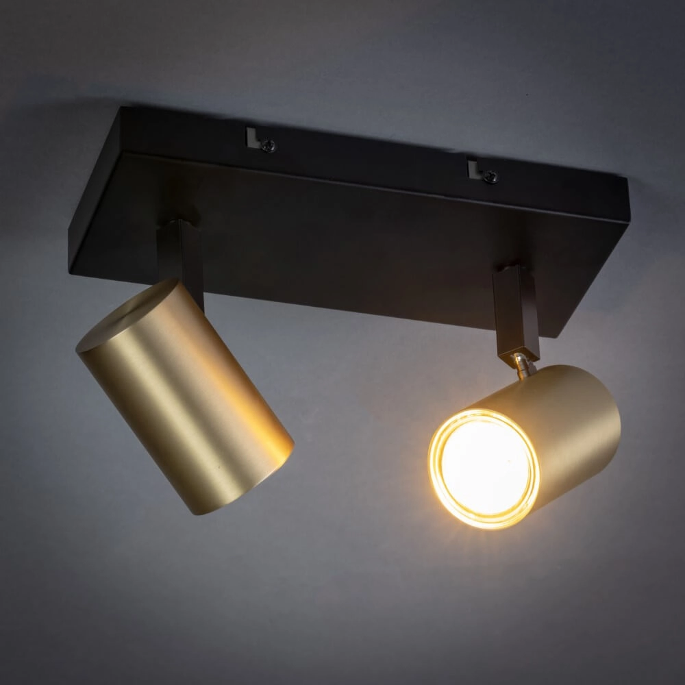 2-light ceiling spotlight The Common black with gold ETH 8720195304371