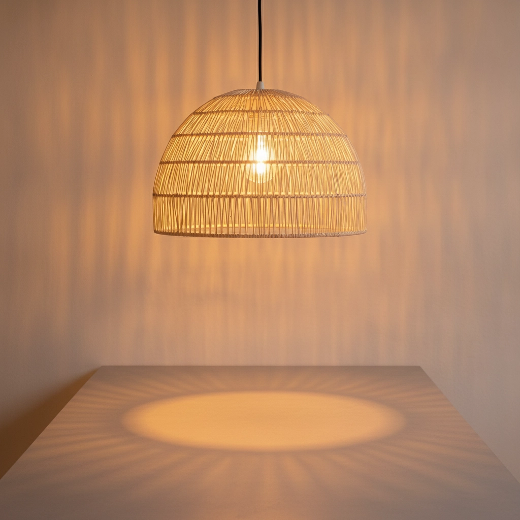 Rattan pendant lamp Melody Ø 40cm