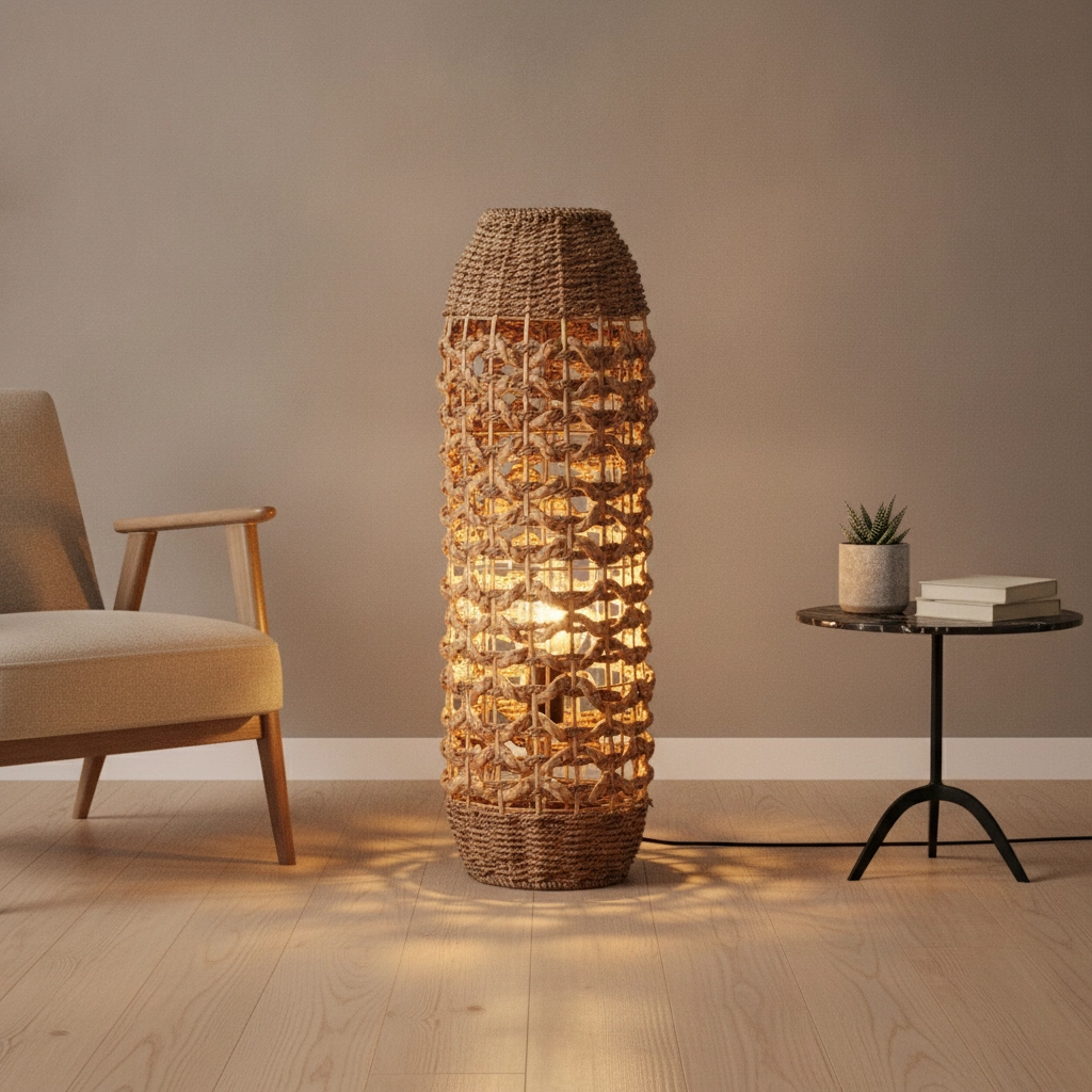 Floor lamp Elma brown Ø 23cm