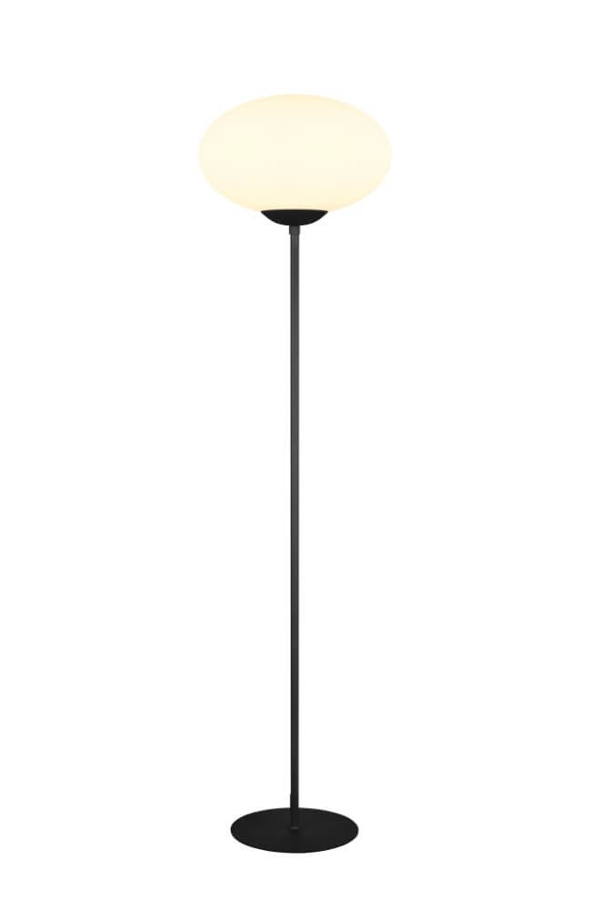 Floor lamp Fomento Ø 40cm - black with white glass Trio 4017807616149
