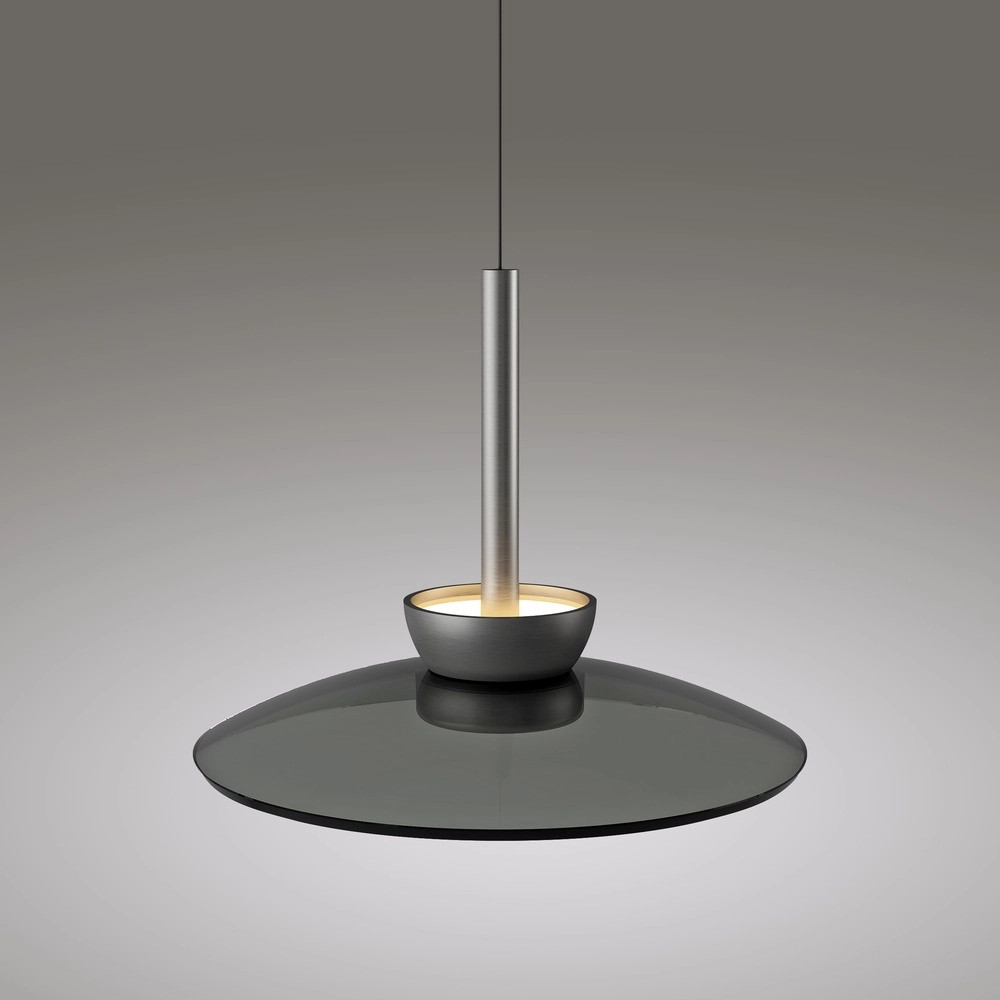 3L dining table pendant lamp Pure Moon Platinum-plated with smoke glass Paul Neuhaus 4012248386309