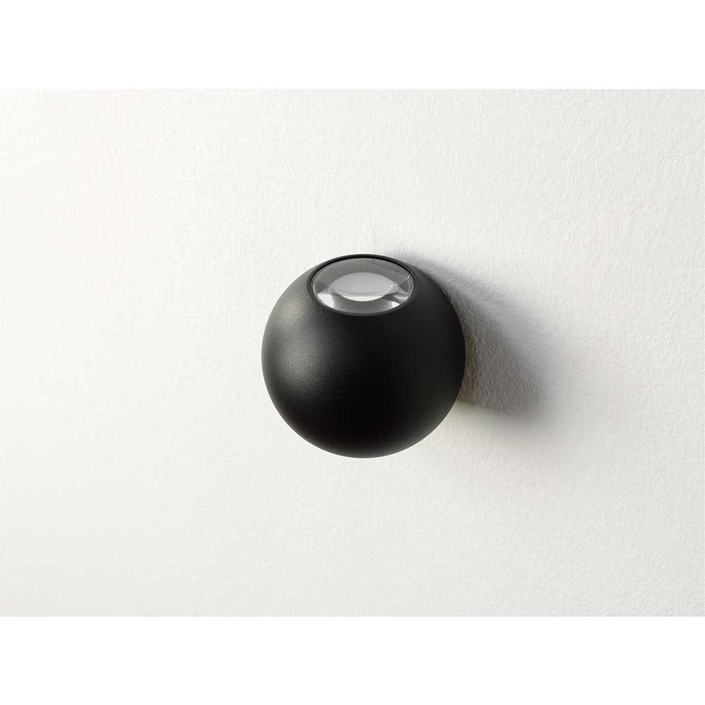LED wall spot Denver round - black Artdelight 8719831733453