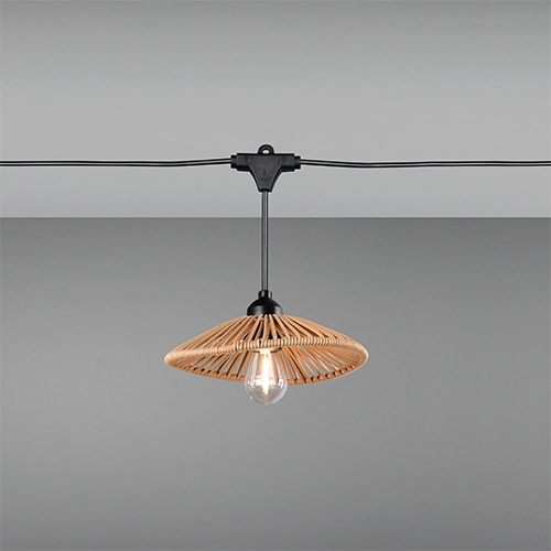 String lights Chain black with brown 600cm Trio 4017807697612
