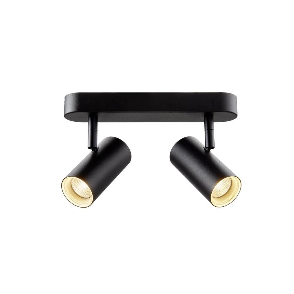 Surface-mounted spot Noblo black 2-lights 2700K